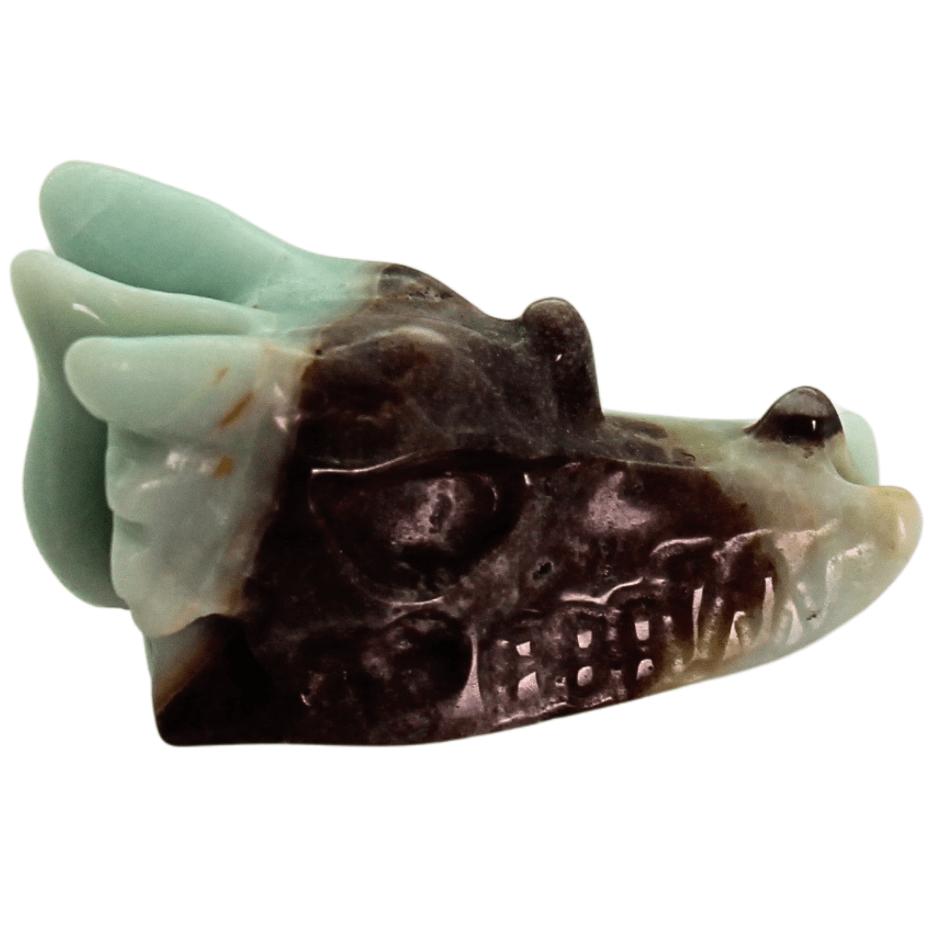 Hand Carved Dragon Head Art Gold & Silver Pawn Shop