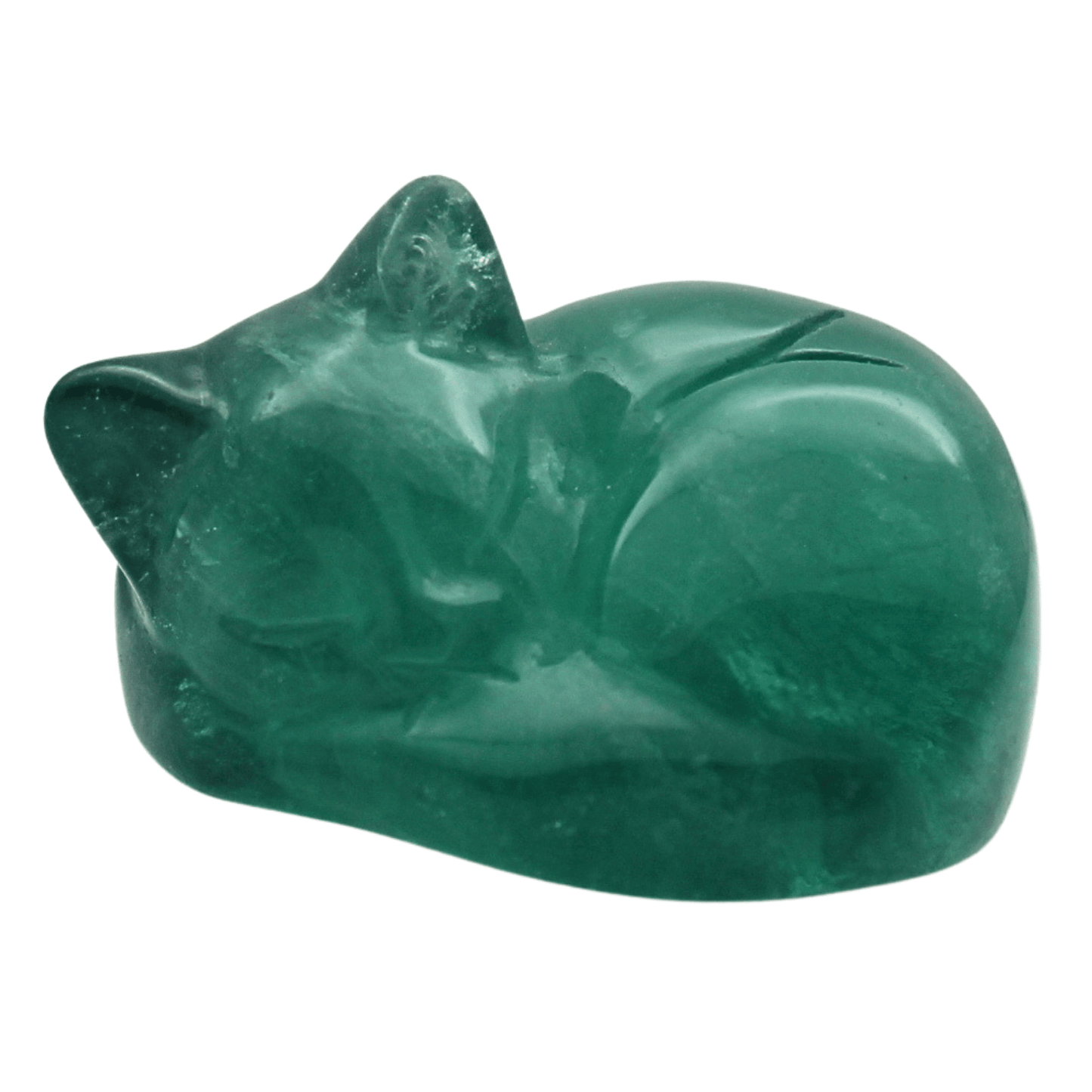 Hand Carved Sleeping Cat Art Gold & Silver Pawn Shop