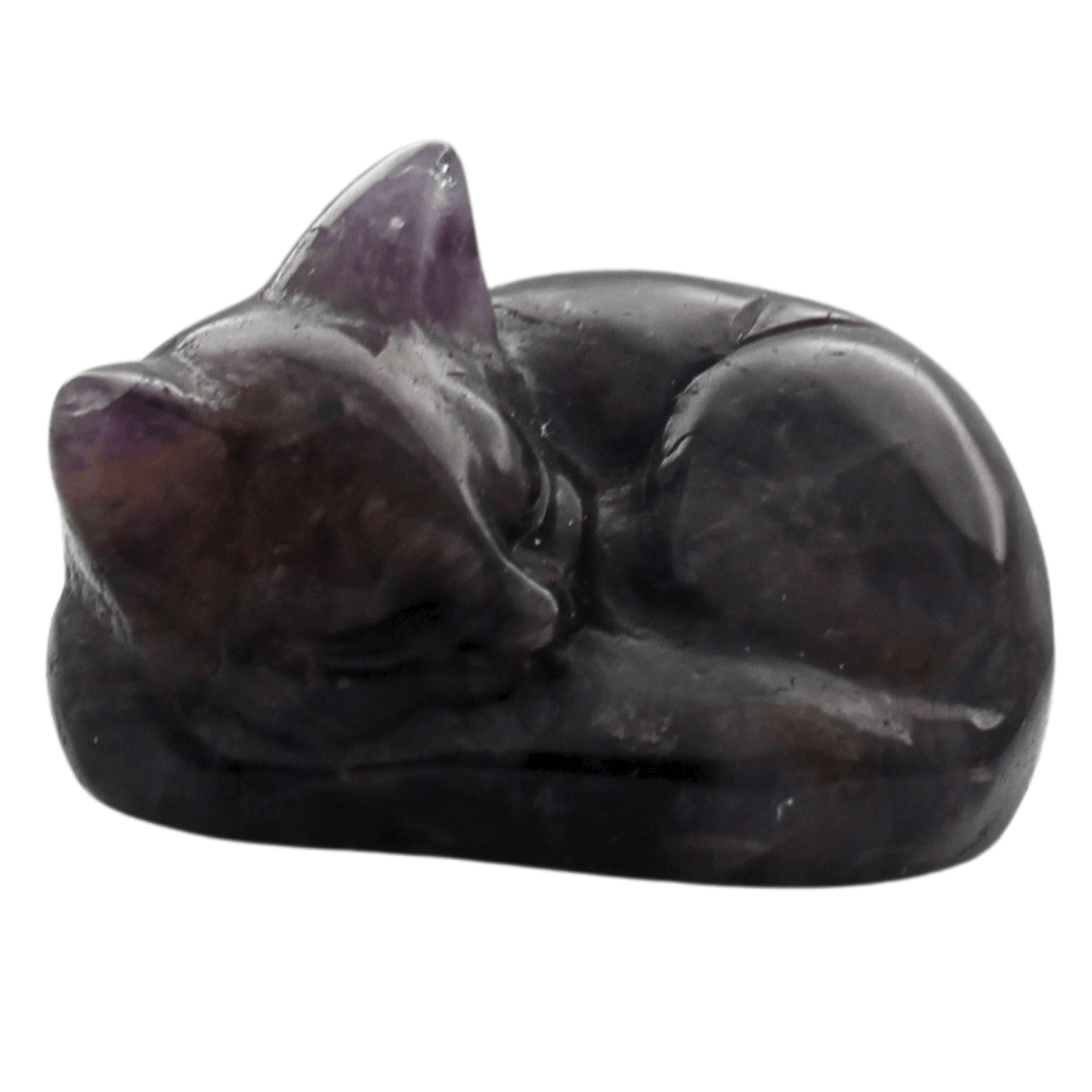 Hand Carved Sleeping Cat Art Gold & Silver Pawn Shop