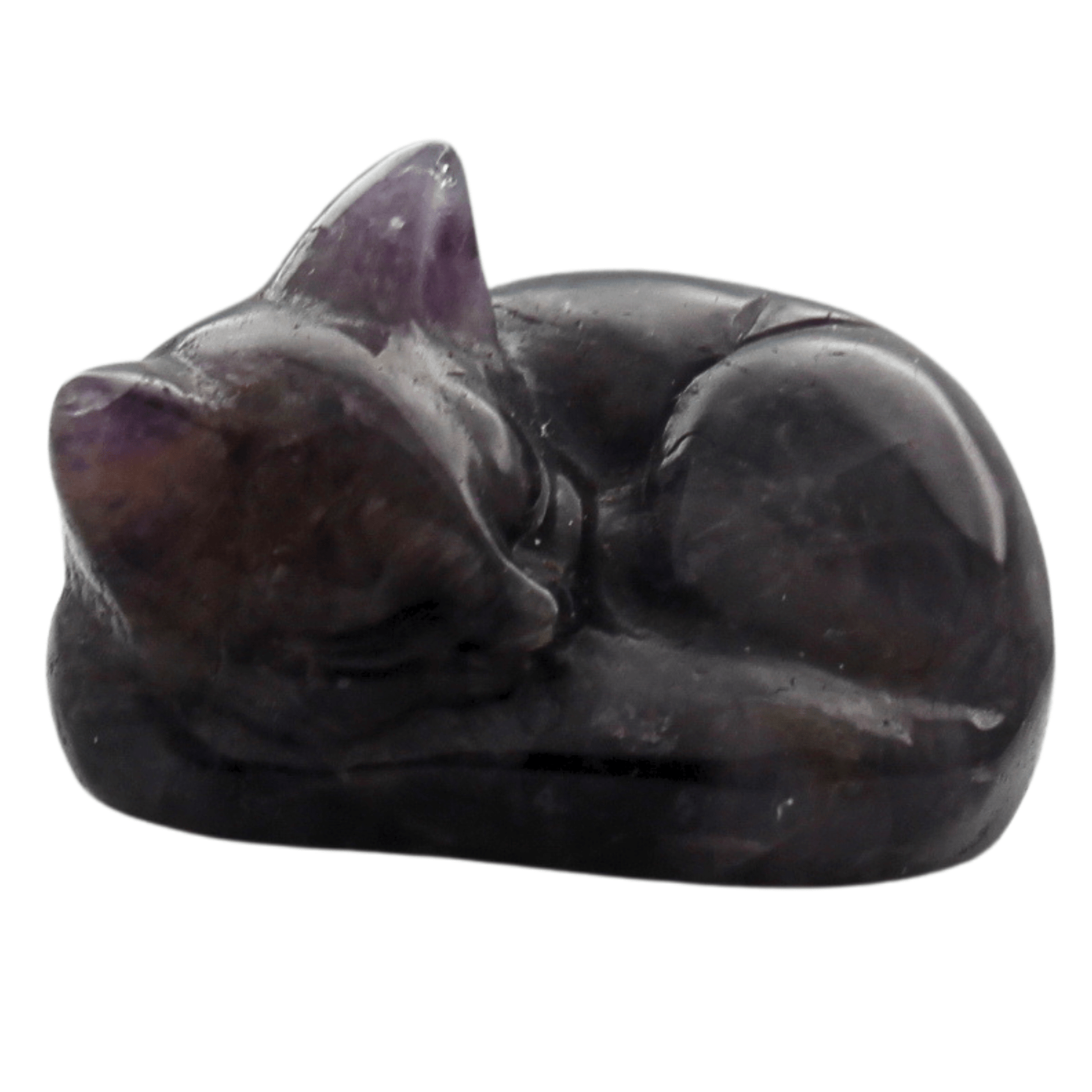 Hand Carved Sleeping Cat Art Gold & Silver Pawn Shop