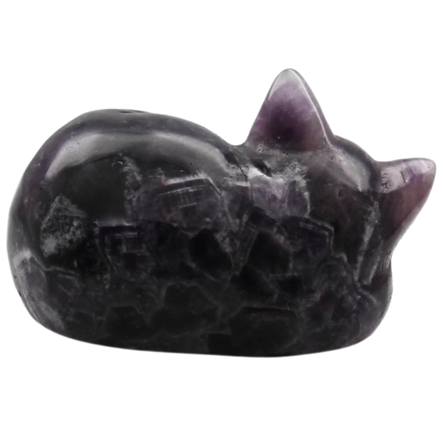 Hand Carved Sleeping Cat Art Gold & Silver Pawn Shop