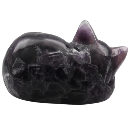 Hand Carved Sleeping Cat Art Gold & Silver Pawn Shop