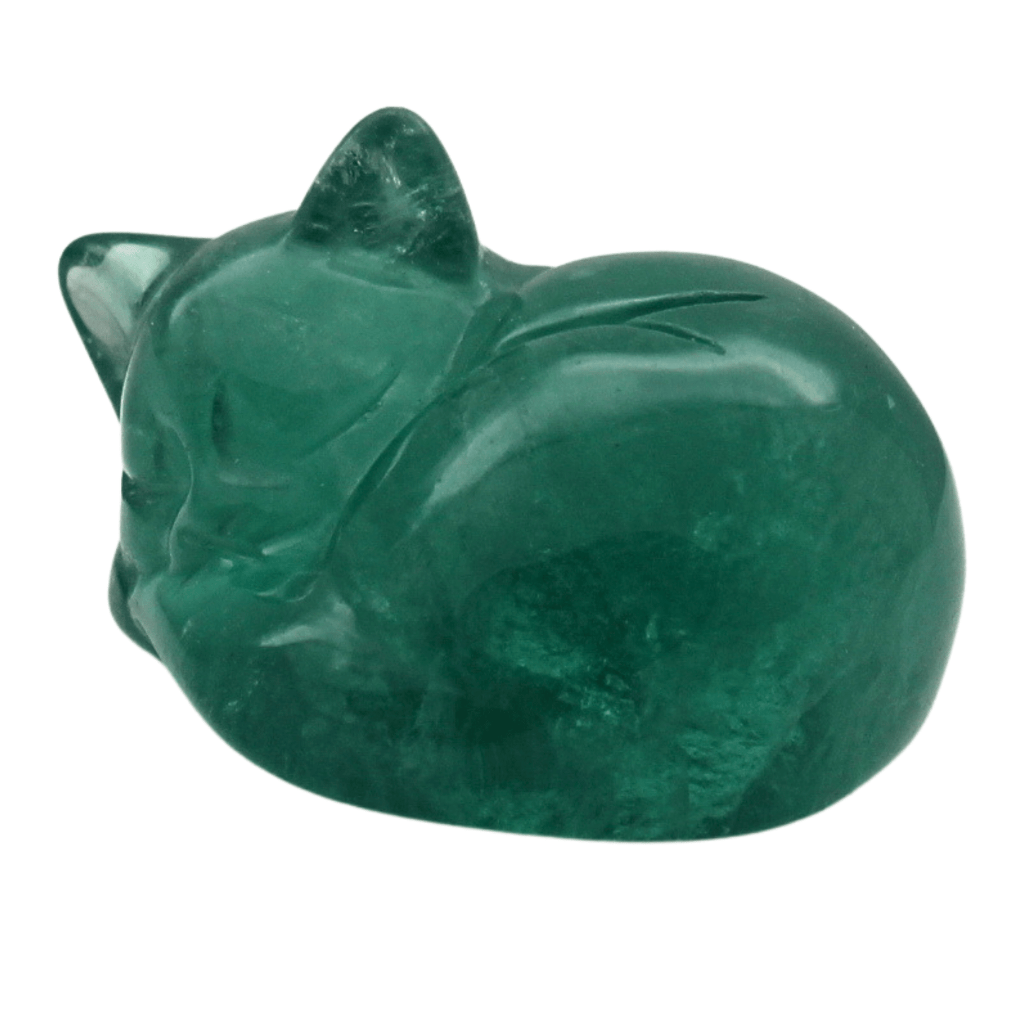 Hand Carved Sleeping Cat Art Gold & Silver Pawn Shop