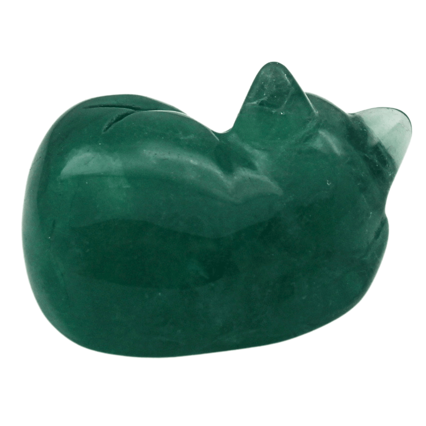 Hand Carved Sleeping Cat Art Gold & Silver Pawn Shop