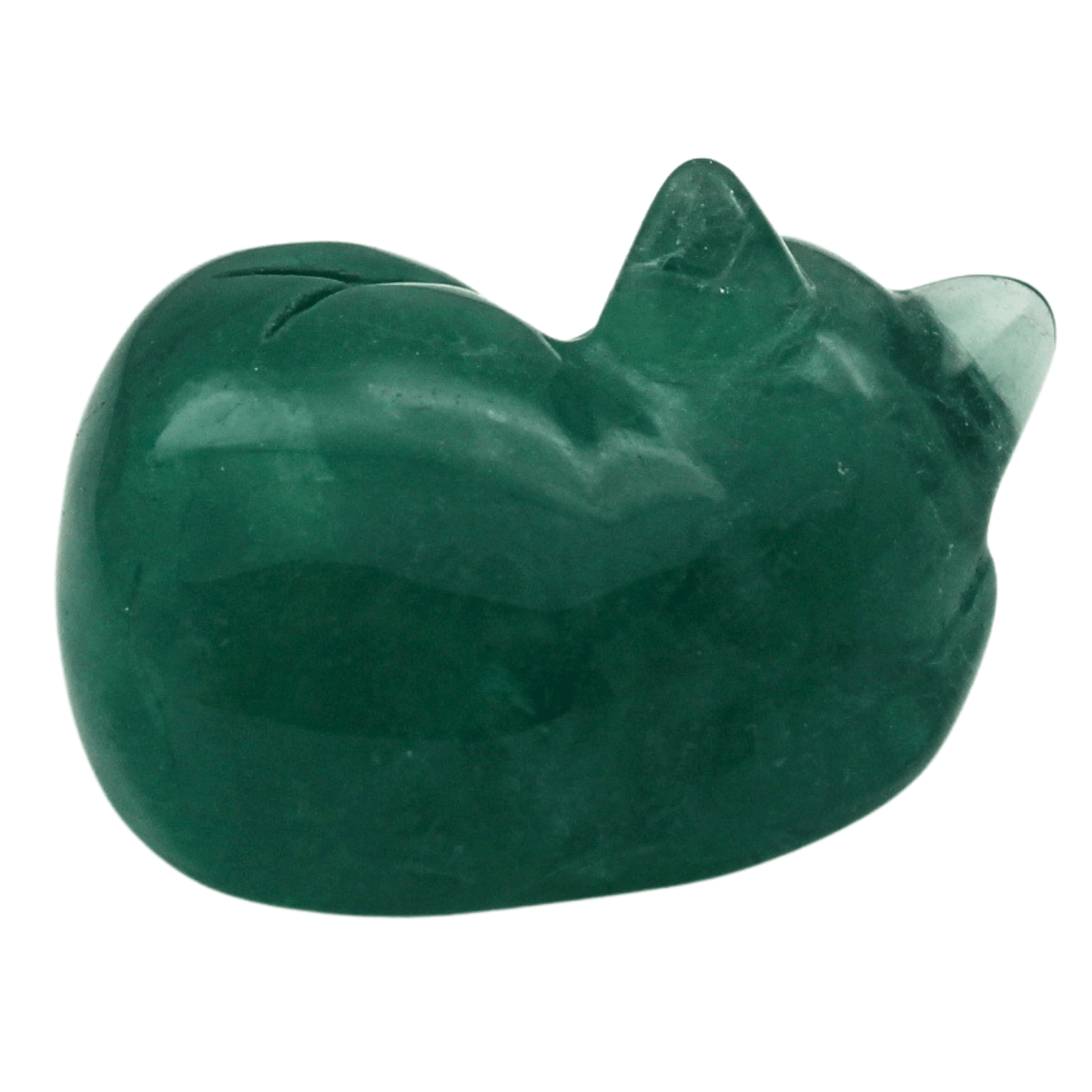 Hand Carved Sleeping Cat Art Gold & Silver Pawn Shop