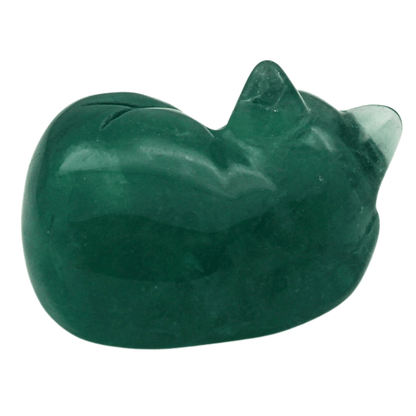 Hand Carved Sleeping Cat Art Gold & Silver Pawn Shop