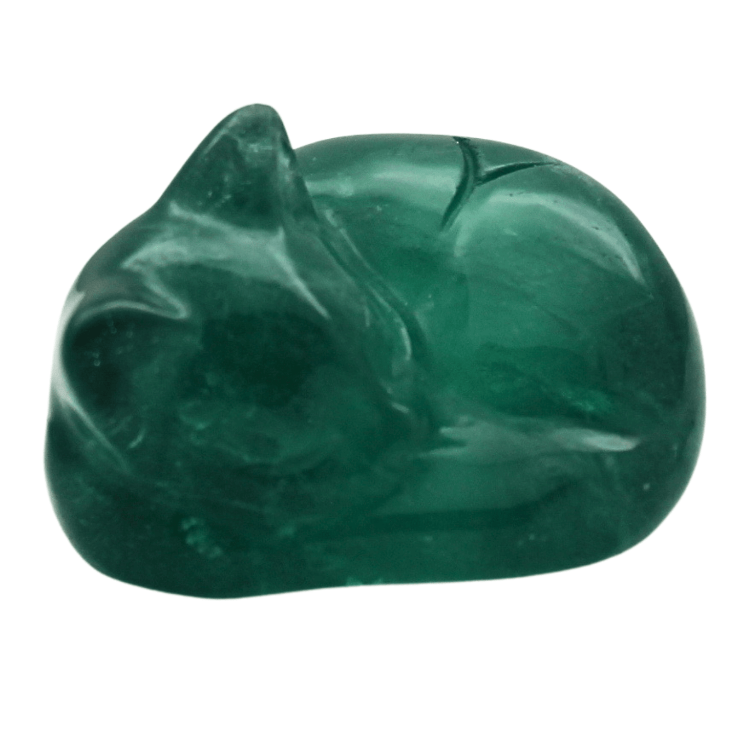 Hand Carved Sleeping Cat Art Gold & Silver Pawn Shop
