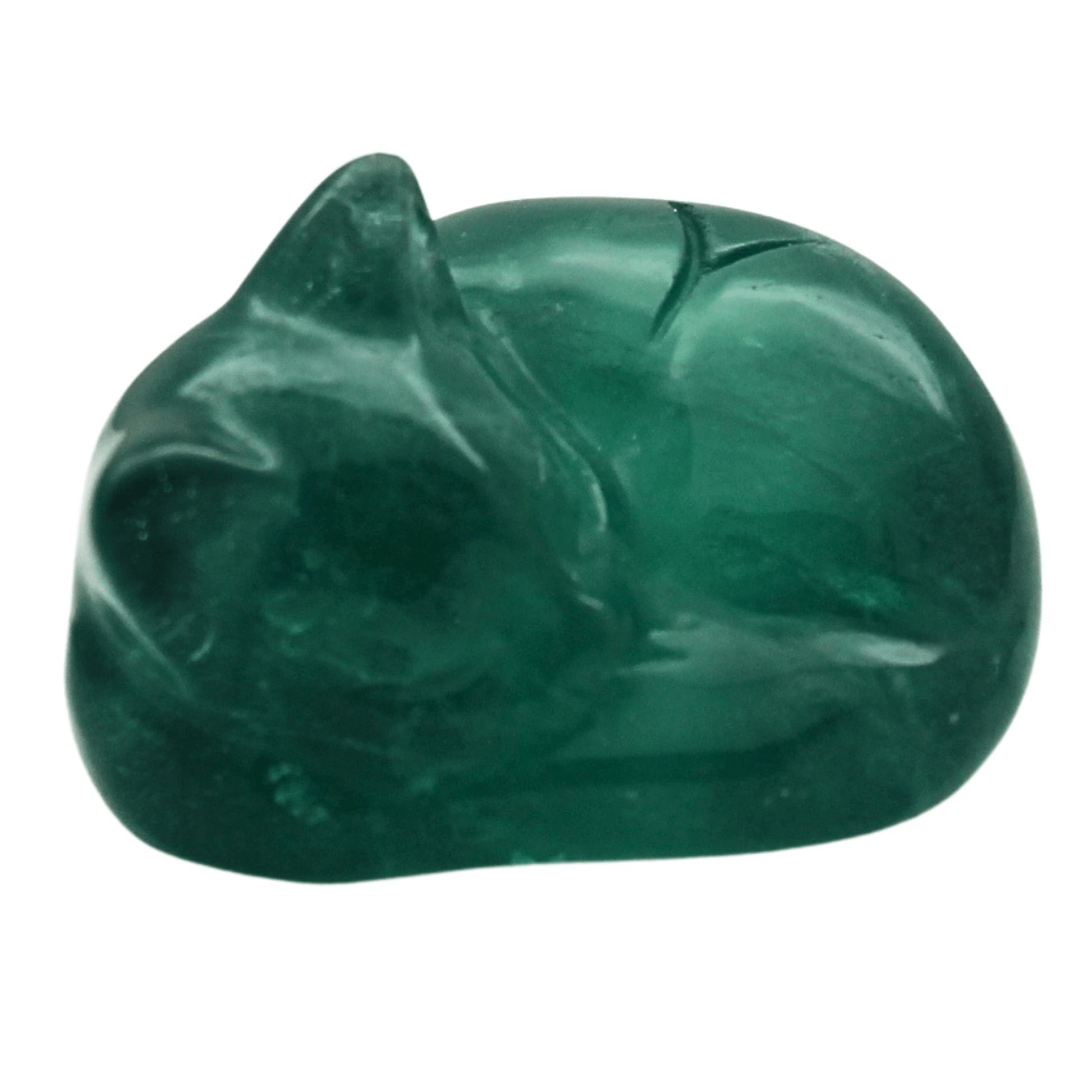 Hand Carved Sleeping Cat Art Gold & Silver Pawn Shop