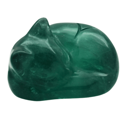Hand Carved Sleeping Cat Art Gold & Silver Pawn Shop