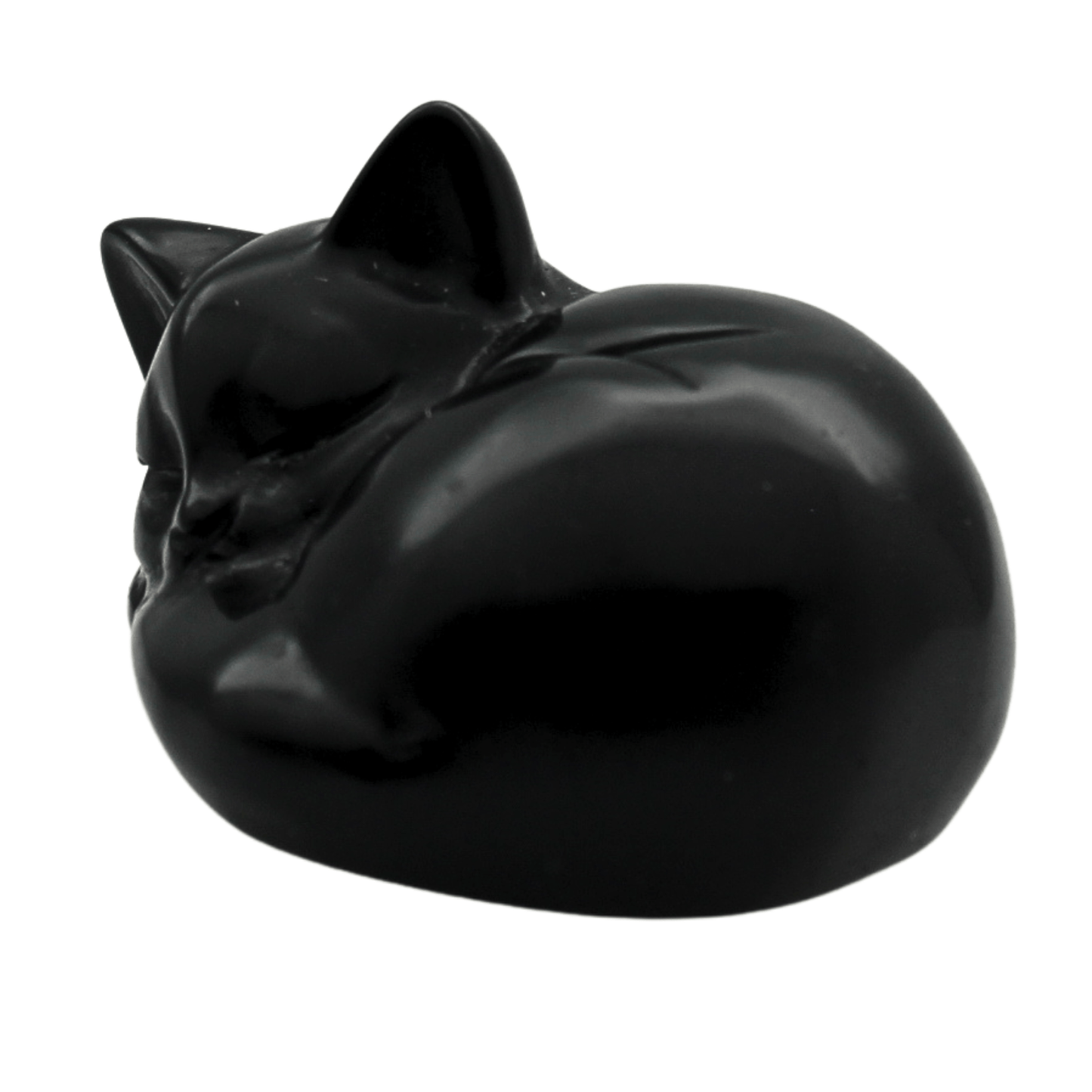 Hand Carved Sleeping Cat Art Gold & Silver Pawn Shop