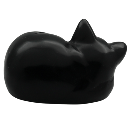 Hand Carved Sleeping Cat Art Gold & Silver Pawn Shop