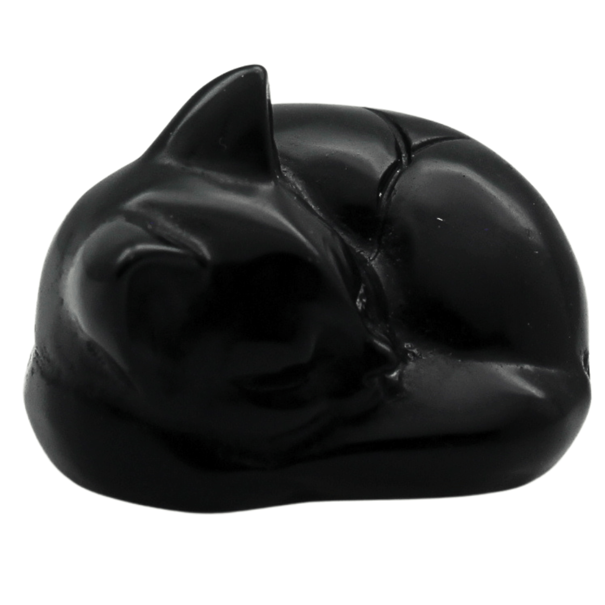 Hand Carved Sleeping Cat Art Gold & Silver Pawn Shop