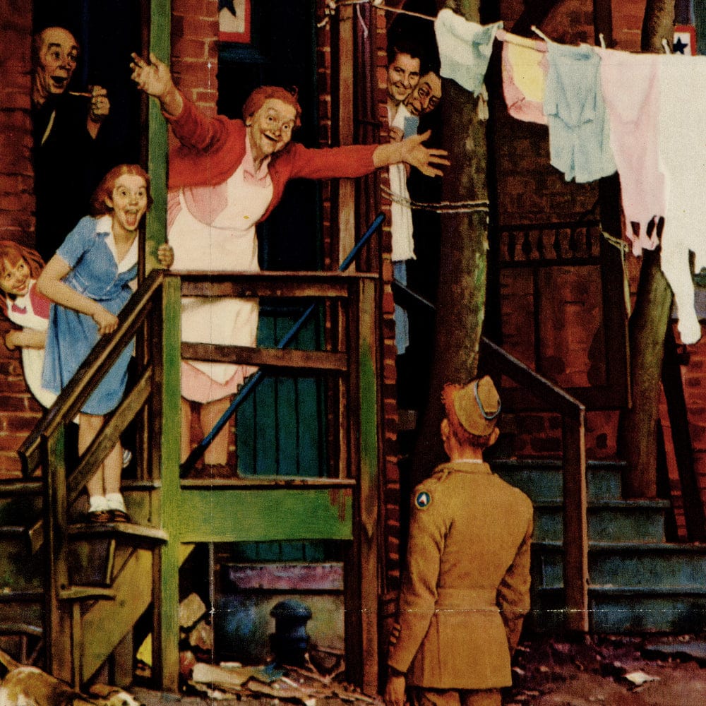 Norman Rockwell: Original "Hasten the Homecoming" Victory Bonds Poster, 1945 Art G S Pawn