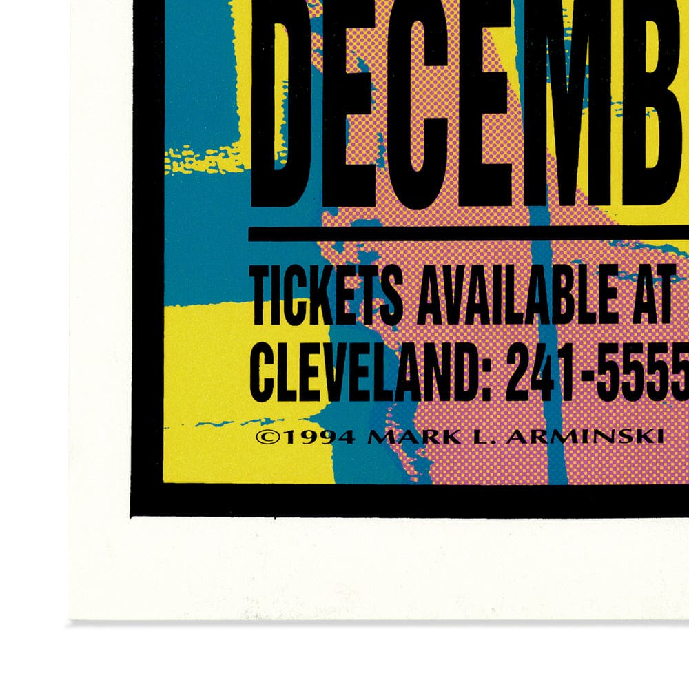 Hole: Live Through This Tour, 1994, Original Hand Signed Poster Art Gold & Silver Pawn Shop