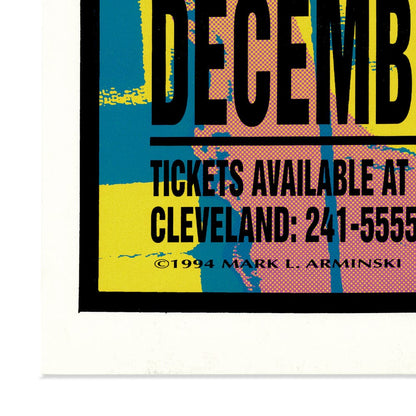 Hole: Live Through This Tour, 1994, Original Hand Signed Poster Art Gold & Silver Pawn Shop