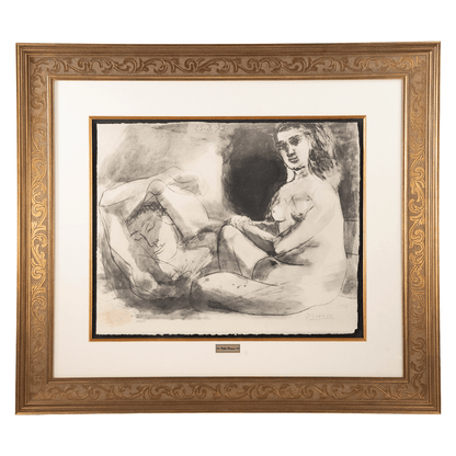 Pablo Picasso: Homme Couché et Femme Assise, La Flûte Double Art G S Pawn