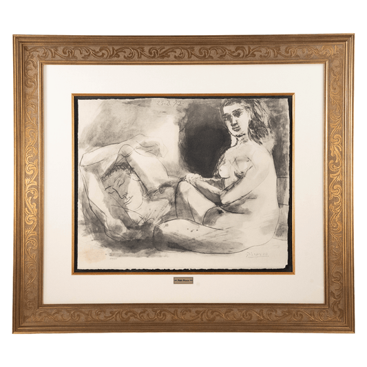 Pablo Picasso: Homme Couché et Femme Assise, La Flûte Double Art G S Pawn
