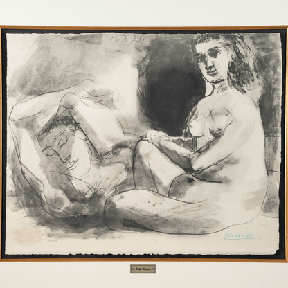 Pablo Picasso: Homme Couché et Femme Assise, La Flûte Double Art G S Pawn