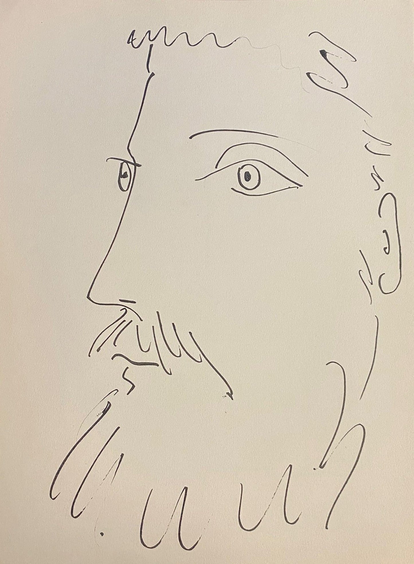 Pablo Picasso; Visage d’homme, profil gauche zoom