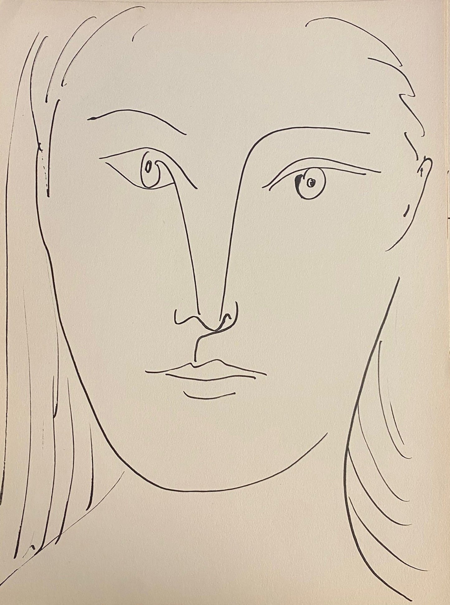 Pablo Picasso; Visage feminine, de face zoom