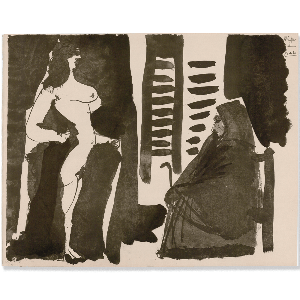 Pablo Picasso: Jeune Fille et Vielle Femme, from Toros, 1960 Art Gold & Silver Pawn Shop