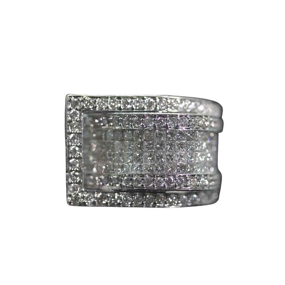 10K White Gold Gents Ring Thumbnail