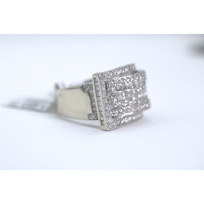 10K White Gold Gents Ring Right Side Display View