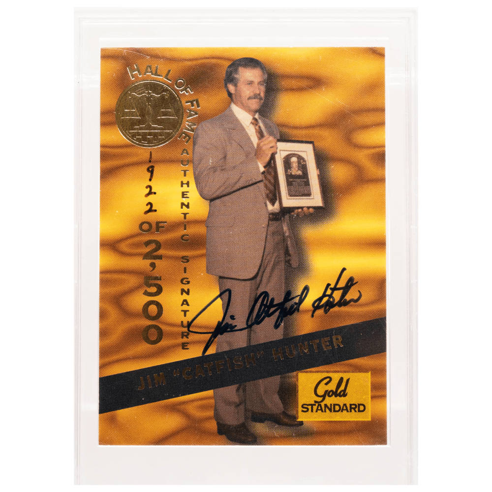 1994 Autographed Jim Hunter Gold Standard Card Gold & Silver Pawn Shop