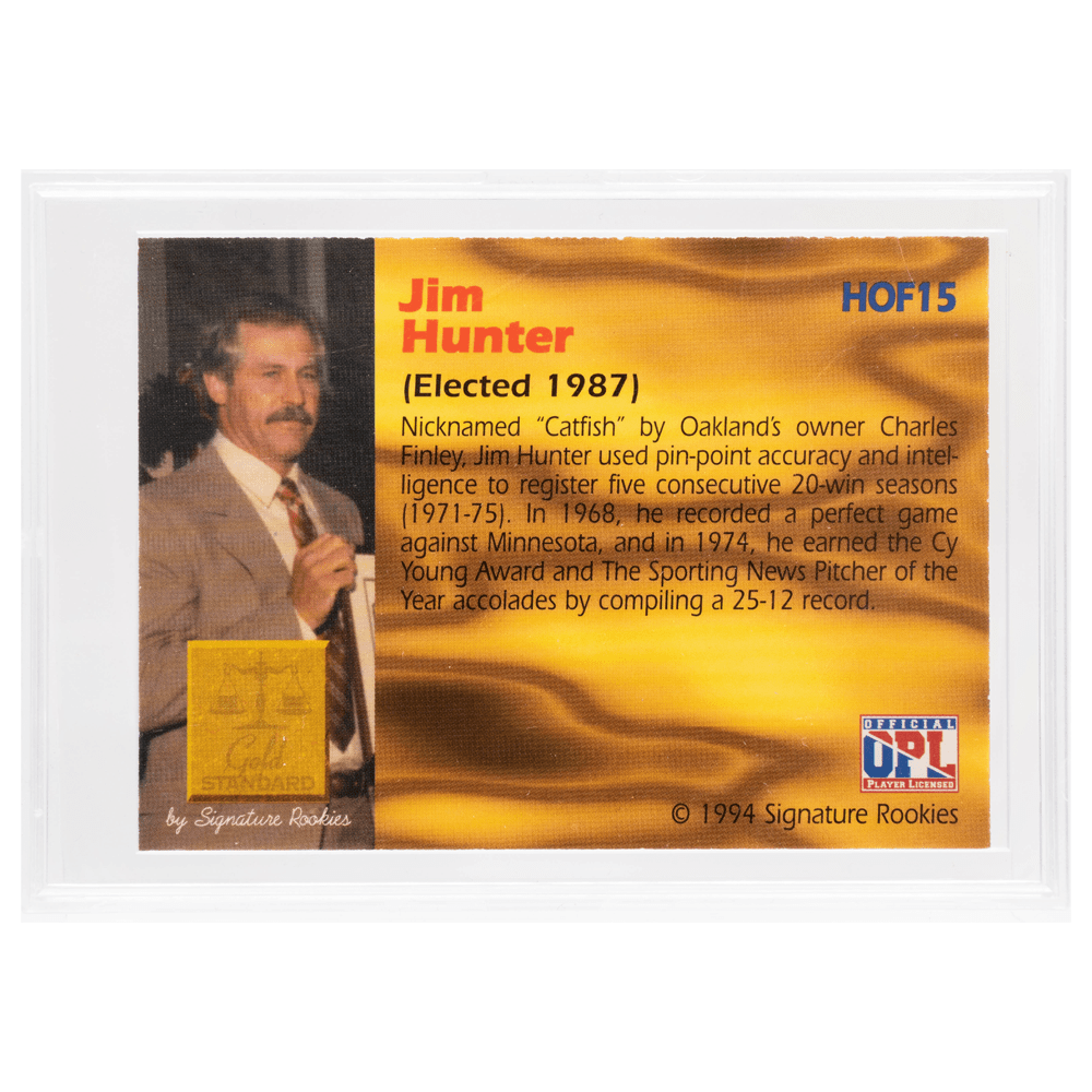 1994 Autographed Jim Hunter Gold Standard Card Gold & Silver Pawn Shop