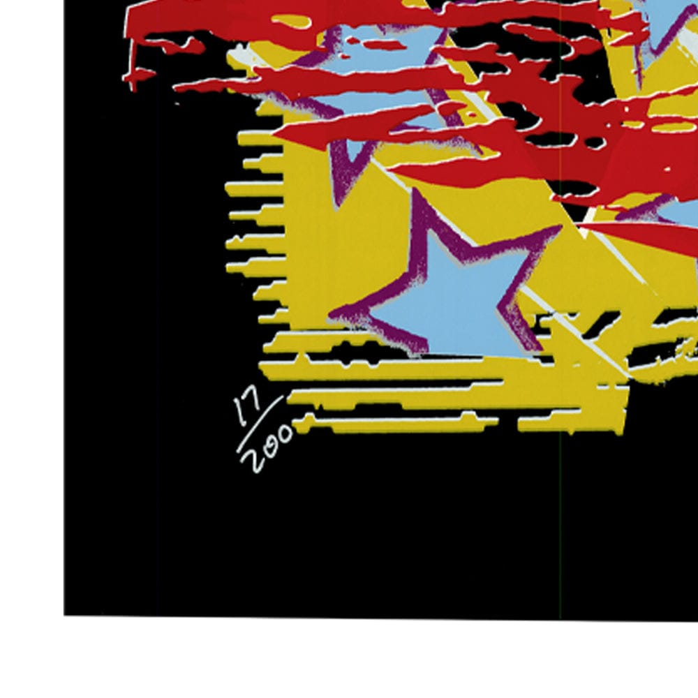 Jimi Hendrix Limited Edition Silkscreen Art Gold & Silver Pawn Shop