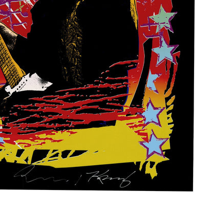 Jimi Hendrix Limited Edition Silkscreen Art Gold & Silver Pawn Shop