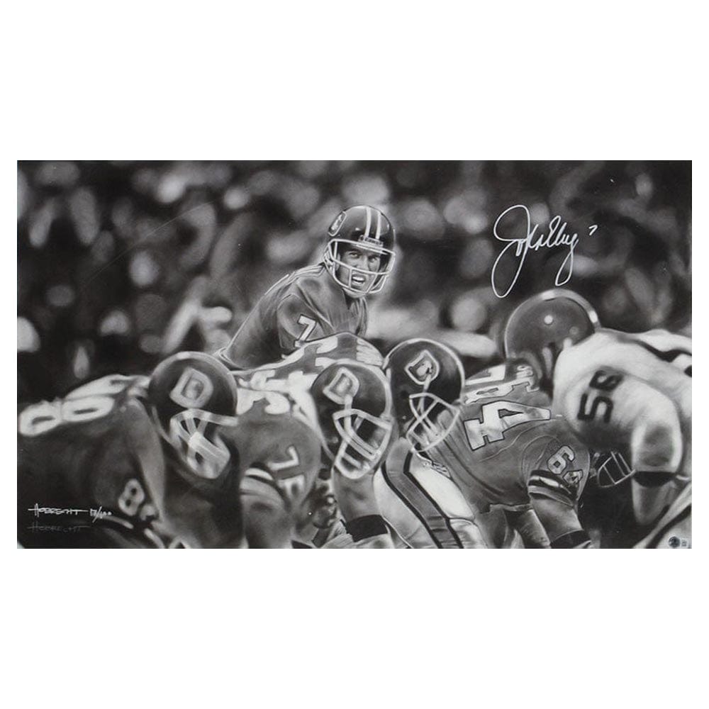 John Elway NFL Signed Canvas Print Beckett Thumbnail