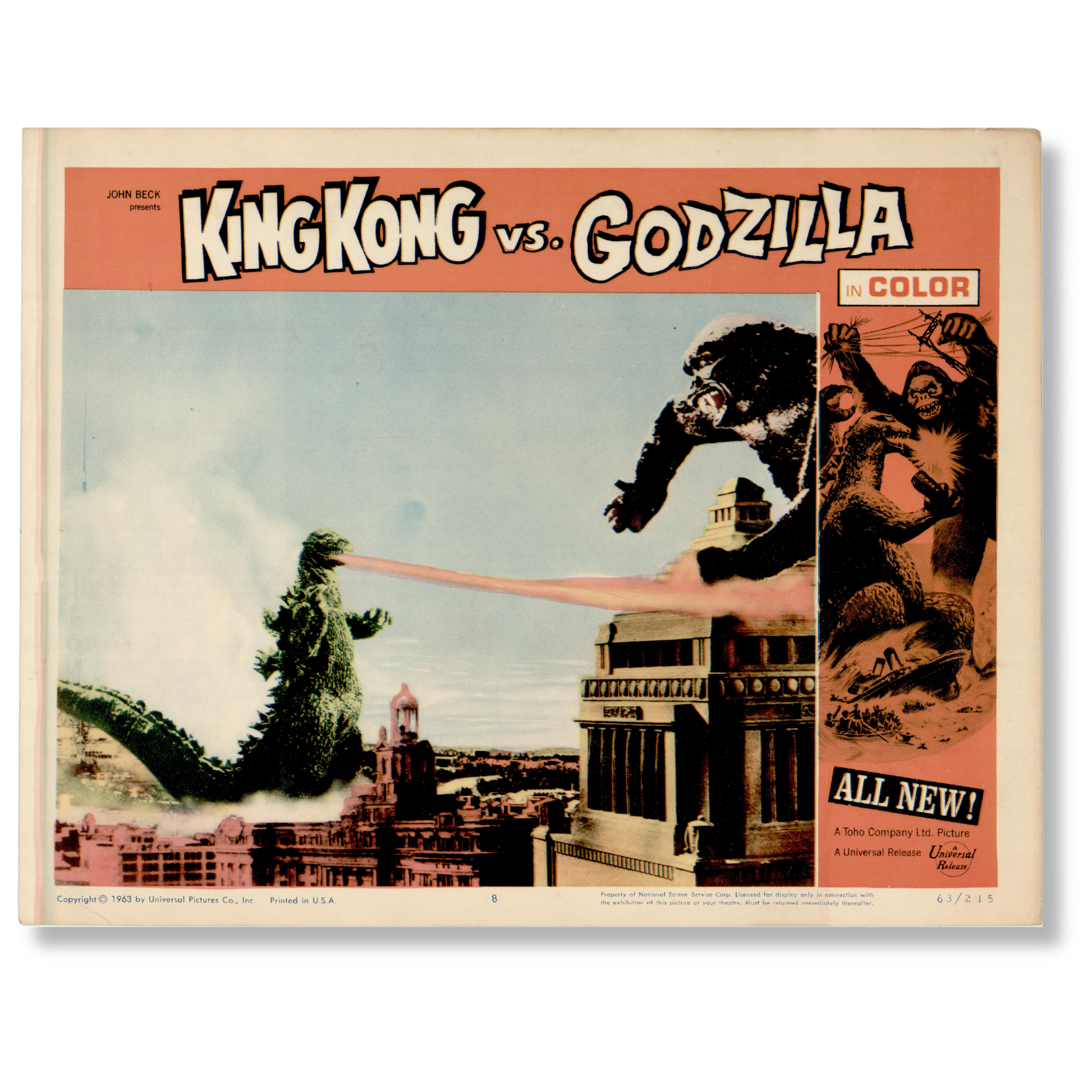 King Kong Vs. Godzilla Lobby Cards 7th Card