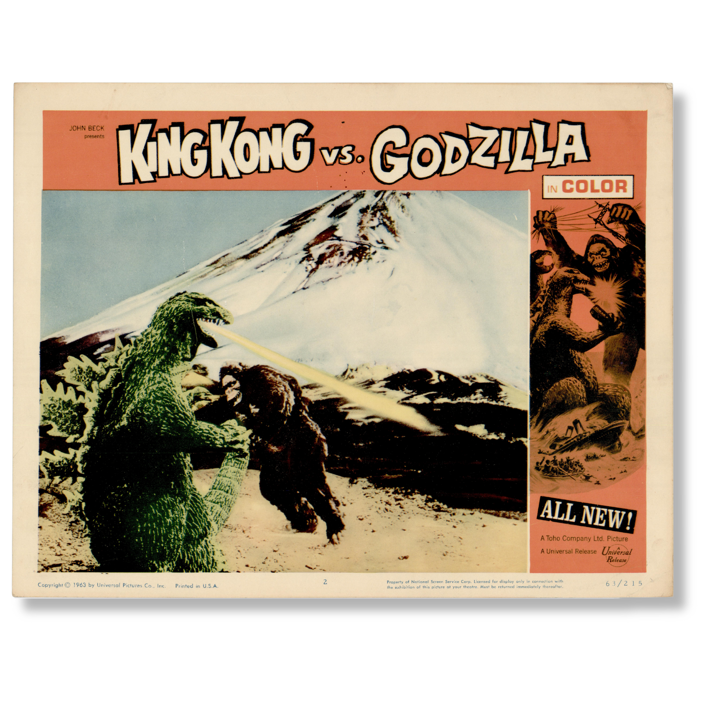 King Kong Vs. Godzilla Lobby Cards 2nd Card