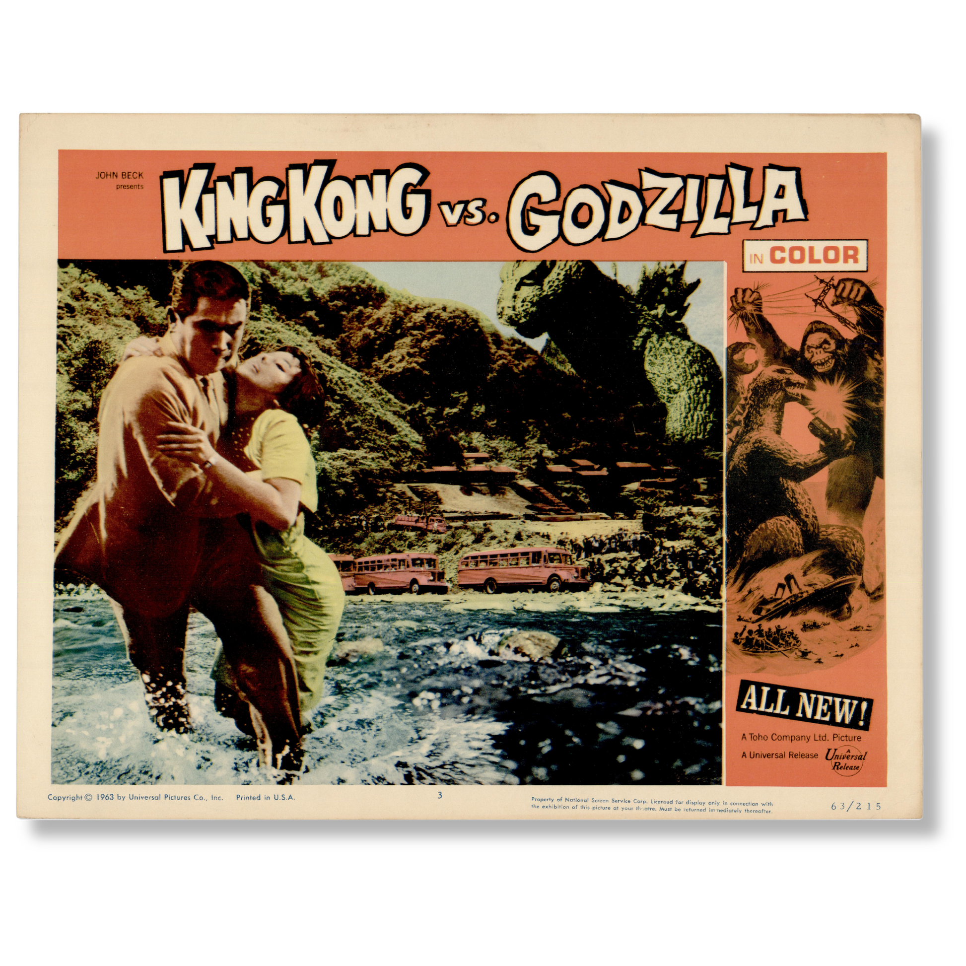 King Kong Vs. Godzilla Lobby Cards 3rd Card