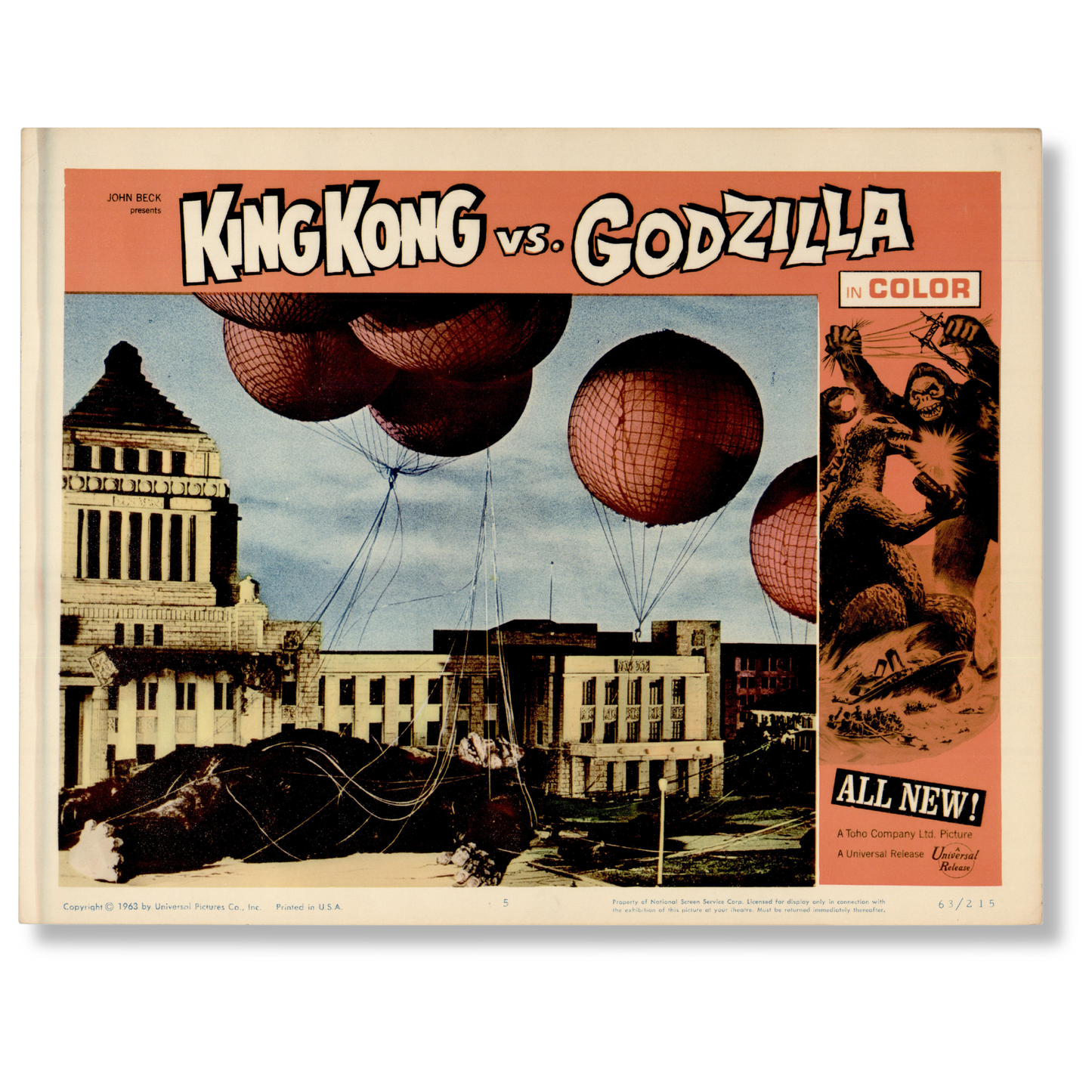 King Kong Vs. Godzilla Lobby Cards 5th Card