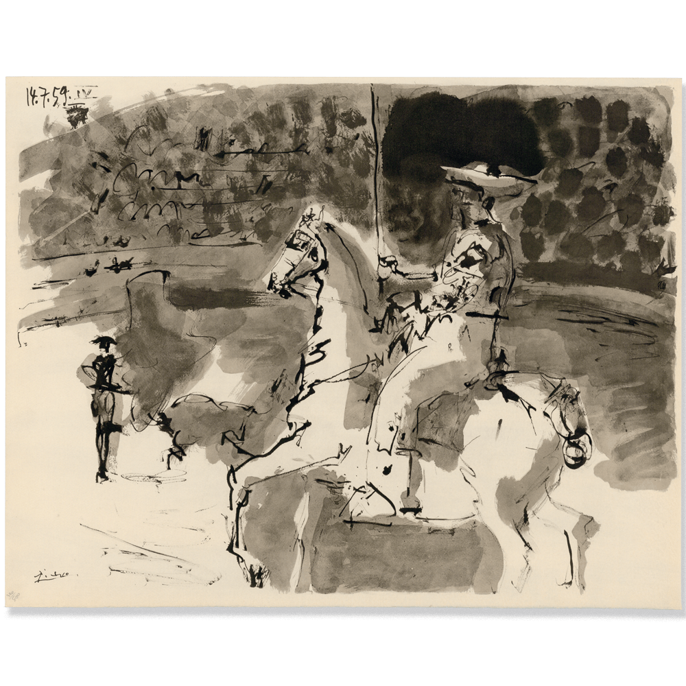 Pablo Picasso: L'Entrée du Picador, from Toros, 1960