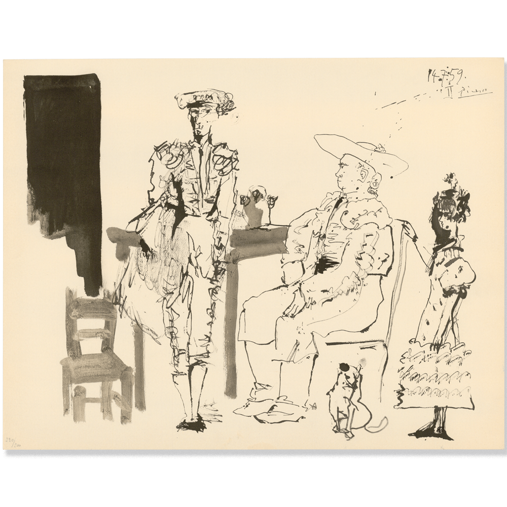 Pablo Picasso: Le Picador Attablé, from Toros, 1960