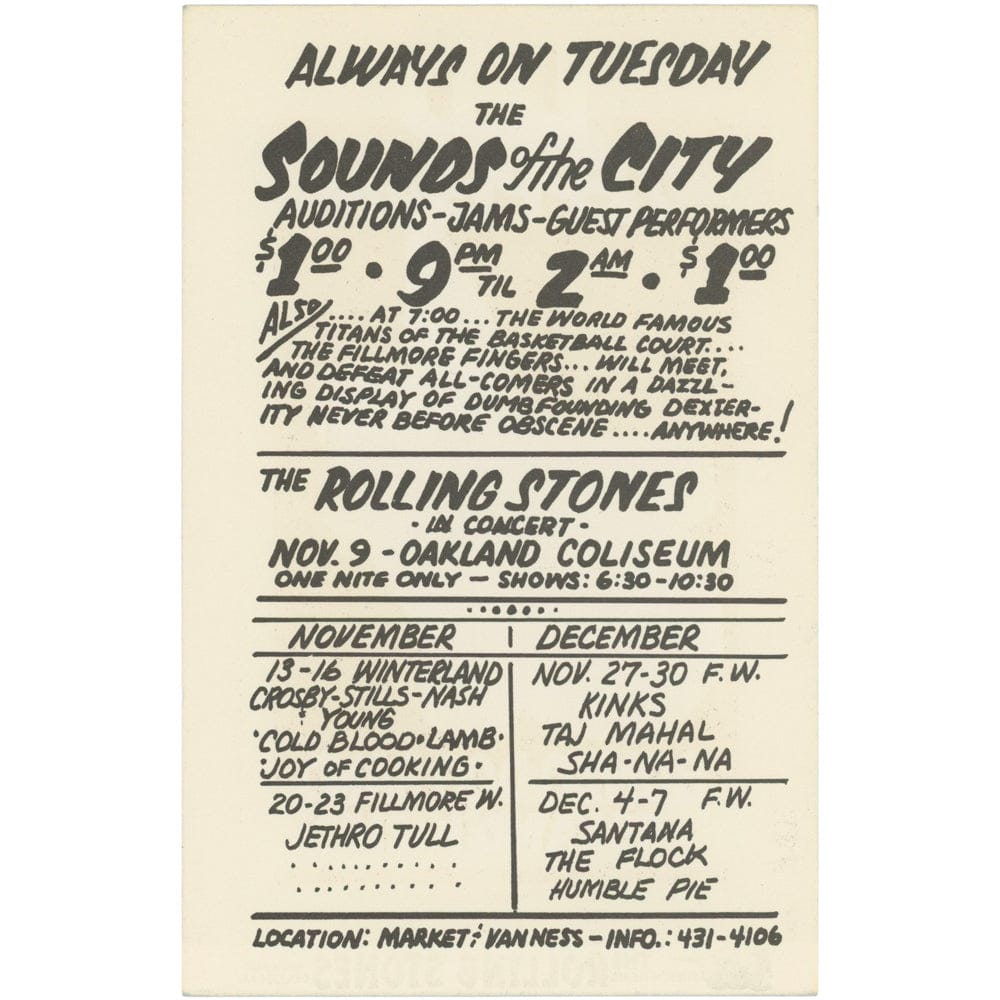 Led Zeppelin: Original 1969 Postcard BG199 Art Gold & Silver Pawn Shop