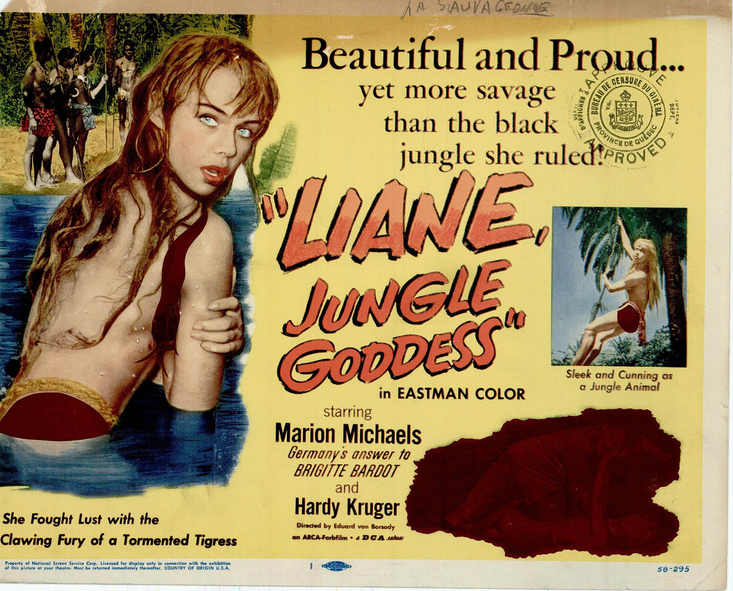 Liane Jungle Goddess - Movie Lobby Card