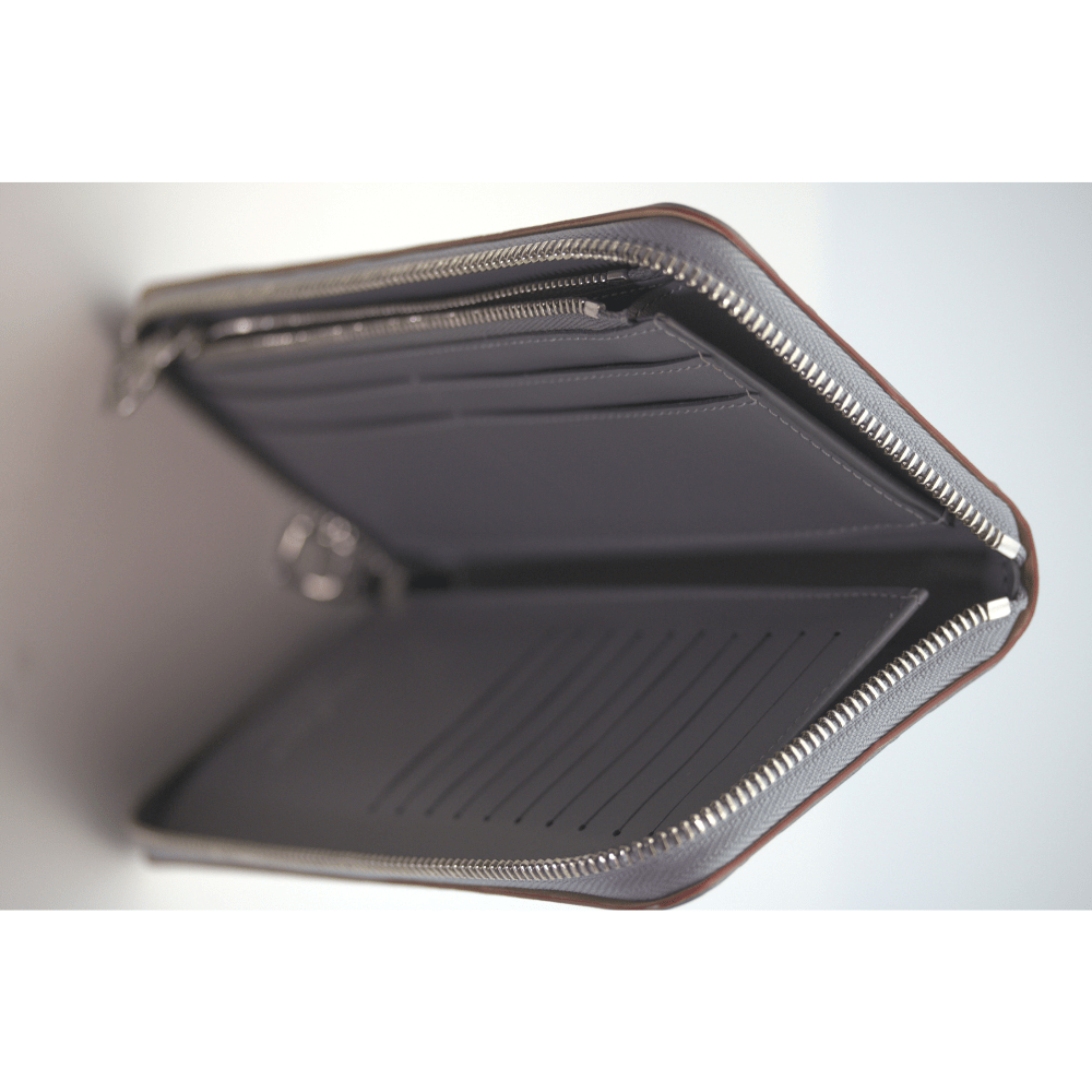 Louis Vuitton Monogram Silver Mirror Zip Purse Open Wallet