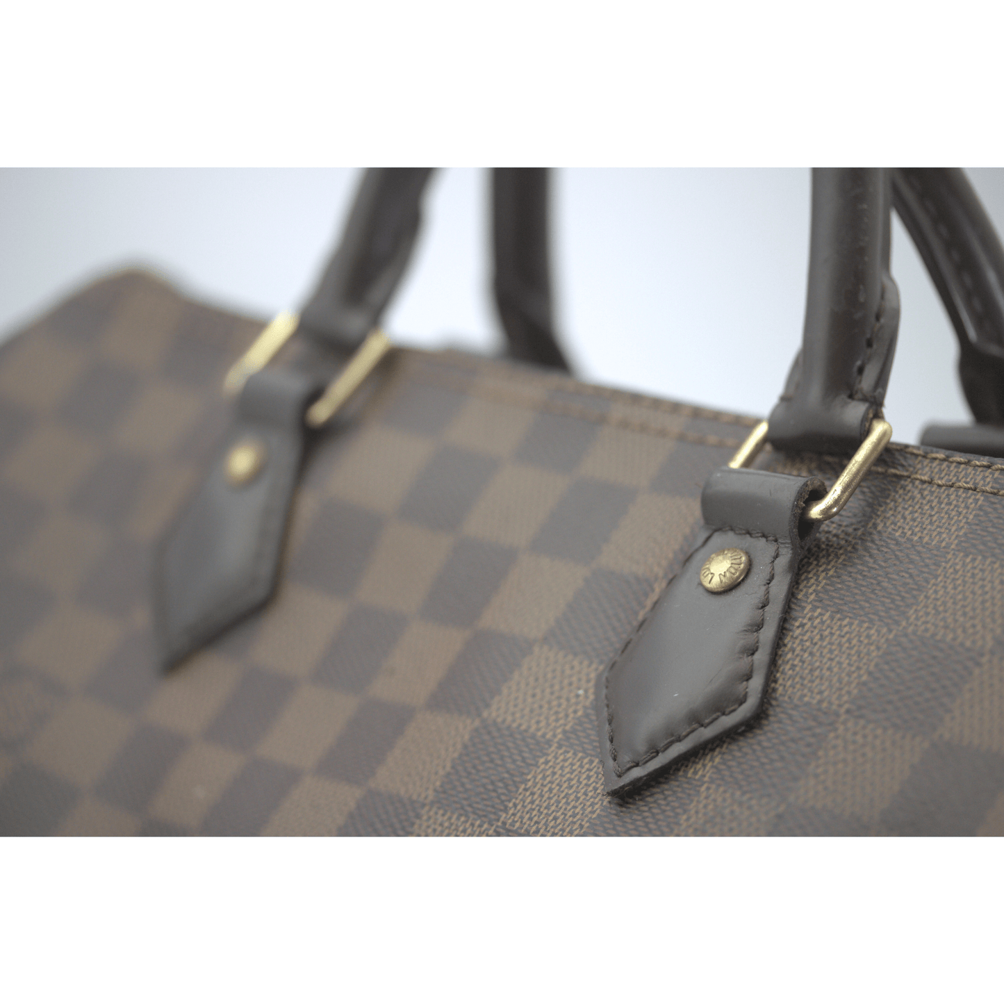 Louis Vuitton Damier Ebene Canvas Speedy Handbag Extra View