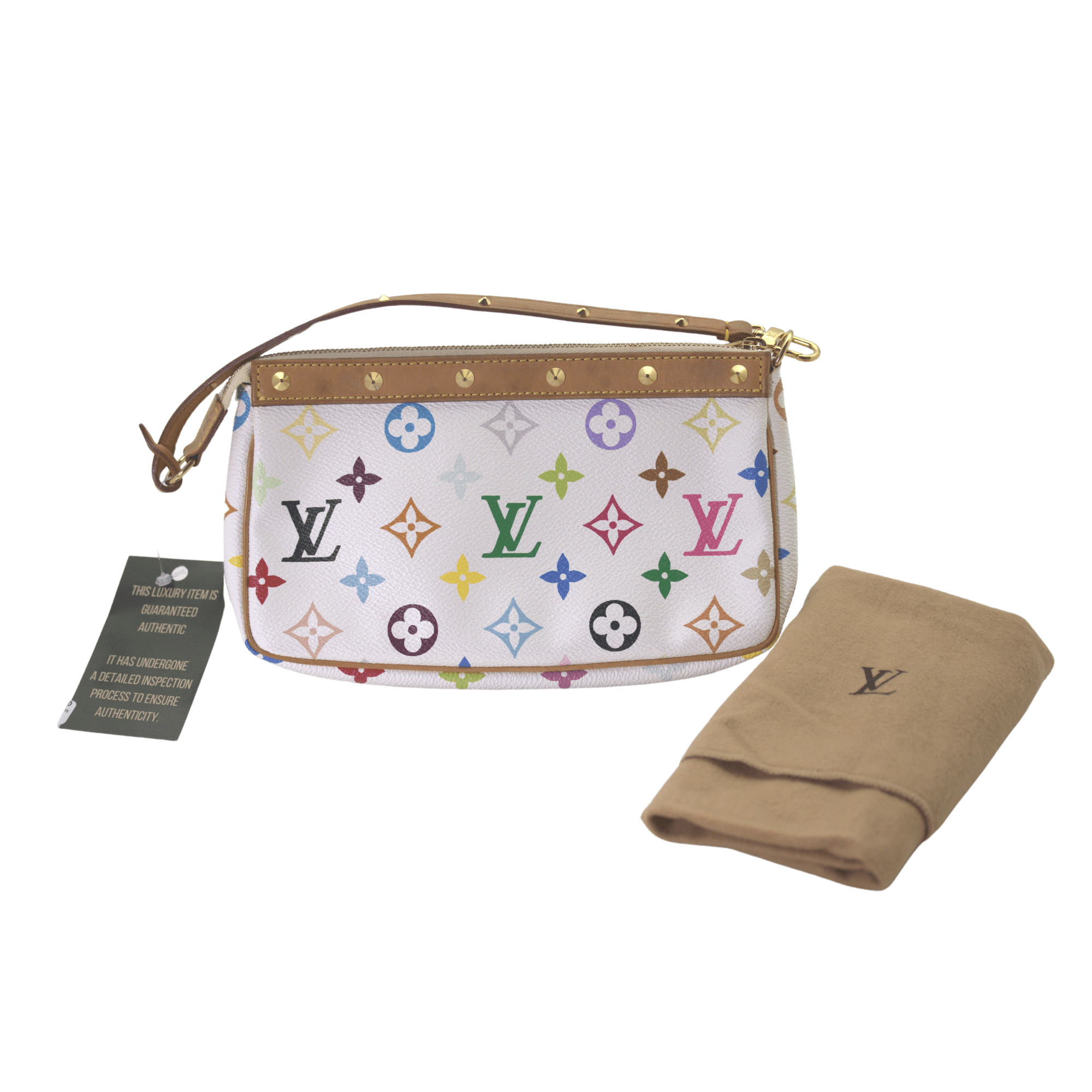 Louis Vuitton Multicolored Monogram Pochette Gold Silver Pawn Shop
