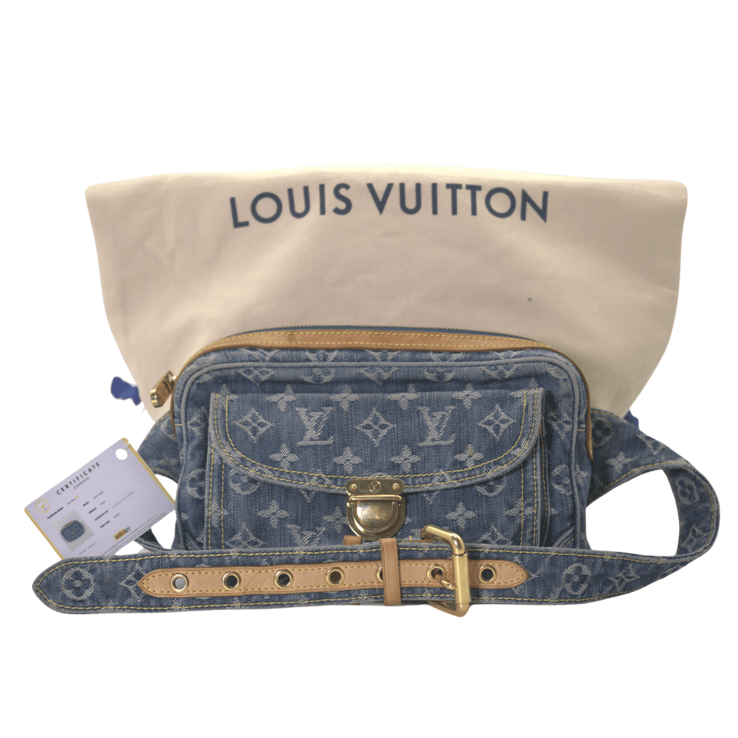 Louis Vuitton Blue Denim Monogram Bumbag