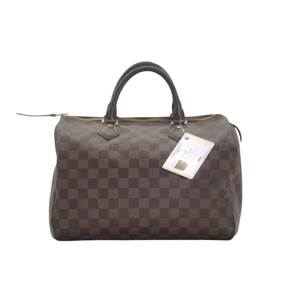 Louis Vuitton Damier Ebene Canvas Speedy Handbag Thumbnail