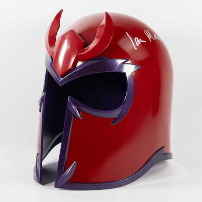 Sir Ian McKellan Signed Magneto Helmet Gold & Silver Pawn Shop