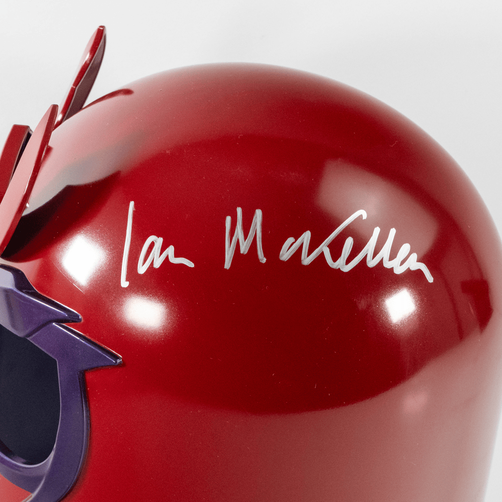 Sir Ian McKellan Signed Magneto Helmet Gold & Silver Pawn Shop