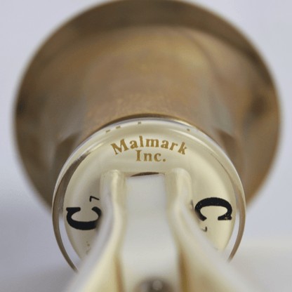 Malmark Brass Handbell Set Bell Text Close Up 2