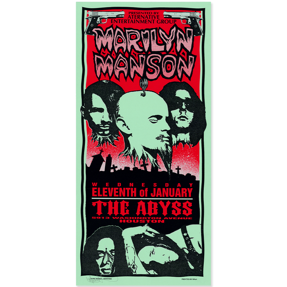 Original Marilyn Manson Concert poster by Mark Arminski