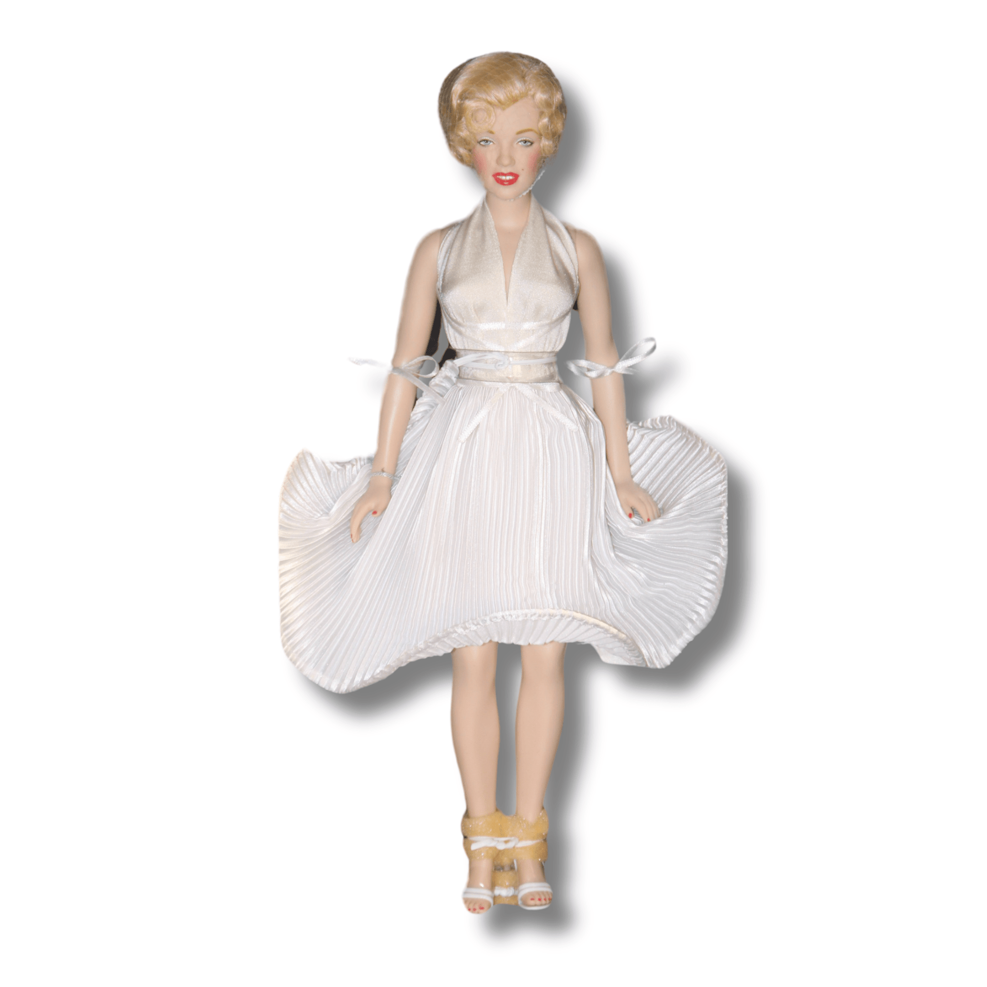 Franklin Heirloom Dolls Marilyn Monroe Seven Year Itch Doll Gold Silver Pawn Shop